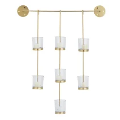 Kirkland's Home Sconces-Hanging Glass Votive Wall Plaque