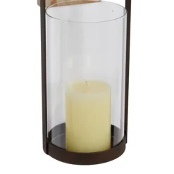 Kirkland's Home Sconces-Hanging Lantern Fir Wood And Iron Sconce