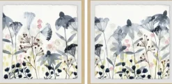 Kirkland's Home Framed Art-Happy Garden Diptych Framed Art Prints, Set Of 2