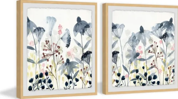 Kirkland's Home Framed Art-Happy Garden Diptych Framed Art Prints, Set Of 2