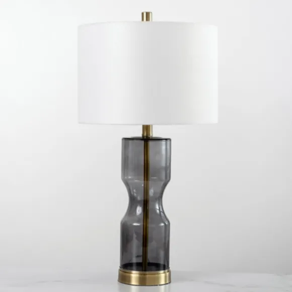 Kirkland's Home Table Lamps-Hayley Smoke Hourglass Table Lamp
