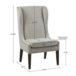 Kirkland's Home Dining Chairs-Heather High Wingback Dining Chair