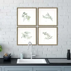 Kirkland's Home Framed Art-Herbs 4-Pc. Gold Framed Art Print Set