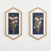 Kirkland's Home Framed Art-Hexagon Floral Framed Art Prints, Set Of 2