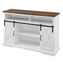 Kirkland's Home Tv Stands & Media Consoles-Highboy Sliding Barn Door Media Cabinet