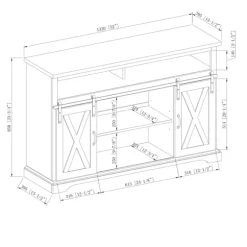 Kirkland's Home Tv Stands & Media Consoles-Highboy Sliding Barn Door Media Cabinet