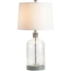Kirkland's Home Table Lamps-Homegrown Gray Glass Jar Table Lamp