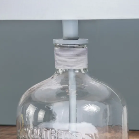 Kirkland's Home Table Lamps-Homegrown Gray Glass Jar Table Lamp