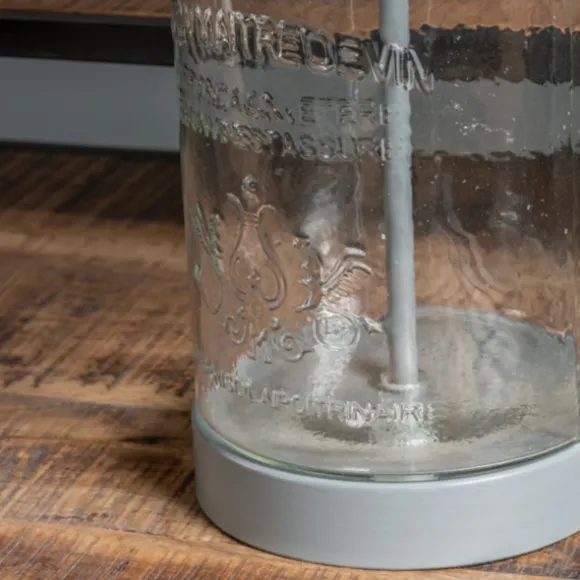 Kirkland's Home Table Lamps-Homegrown Gray Glass Jar Table Lamp