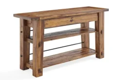 Kirkland's Home Console Tables-Honey Acacia Rustic Console Table
