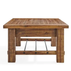 Kirkland's Home Coffee Tables-Honey Acacia Wood Coffee Table With Metal Bars
