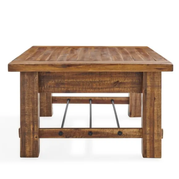 Kirkland's Home Coffee Tables-Honey Acacia Wood Coffee Table With Metal Bars