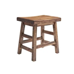 Kirkland's Home Benches & Ottomans-Honey Saddle Seat Wood Stool