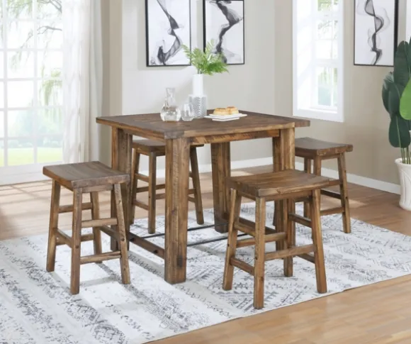 Kirkland's Home Benches & Ottomans-Honey Saddle Seat Wood Stool