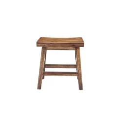 Kirkland's Home Benches & Ottomans-Honey Saddle Seat Wood Stool