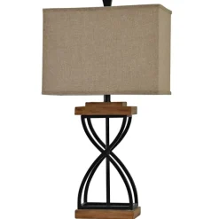 Kirkland's Home Table Lamps-Hourglass X Table Lamp
