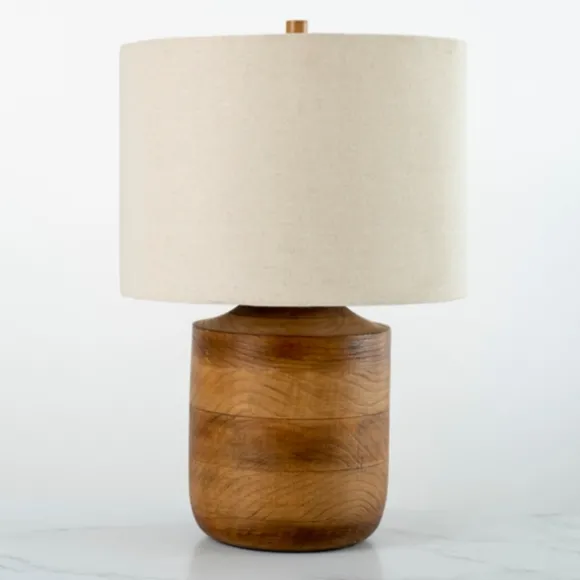 Kirkland's Home Table Lamps-Hudson Brown Wood Table Lamp