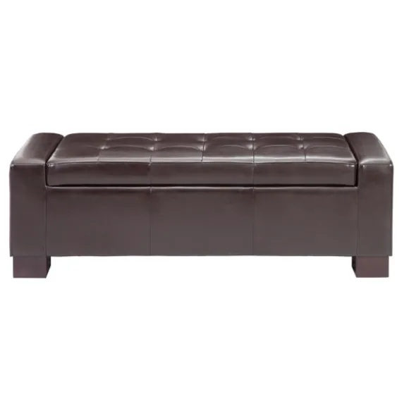Kirkland's Home Benches & Ottomans-Hudson Tufted Faux Leather Storage Bench