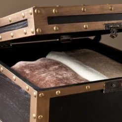 Kirkland's Home Accent & End Tables-Hypatia Travel Trunk Side Table