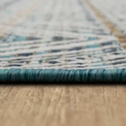 Kirkland's Home Outdoor Rugs-Ikat Diamond Indigo Outdoor Area Rug, 5X7