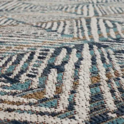 Kirkland's Home Outdoor Rugs-Ikat Diamond Indigo Outdoor Area Rug, 5X7