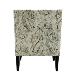 Kirkland's Home Accent Chairs-Indigo And Yellow Floral Upholstered Accent Chair