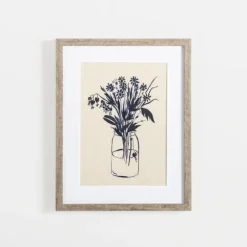 Kirkland's Home Framed Art-Indigo Floral Vase Ii Framed Art Print