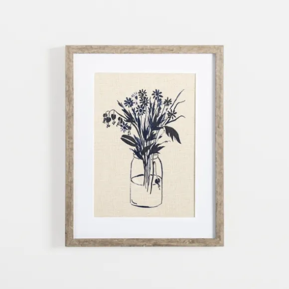 Kirkland's Home Framed Art-Indigo Floral Vase Ii Framed Art Print