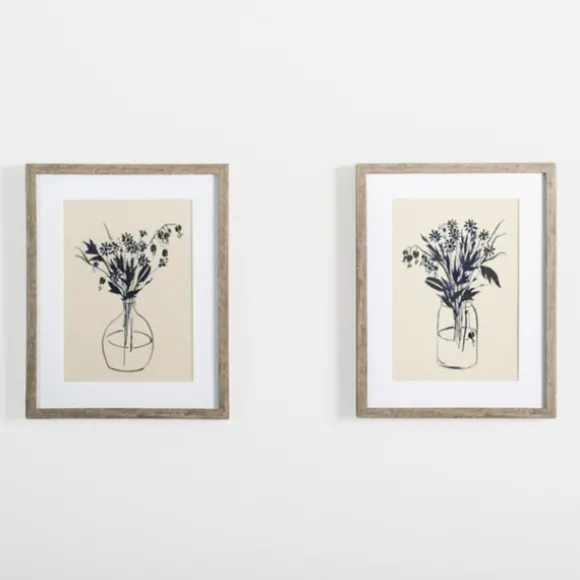 Kirkland's Home Framed Art-Indigo Floral Vase Ii Framed Art Print