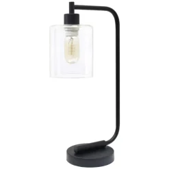 Kirkland's Home Table Lamps-Industrial Black Iron Desk Lamp