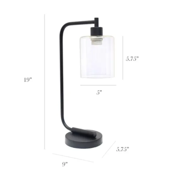 Kirkland's Home Table Lamps-Industrial Black Iron Desk Lamp