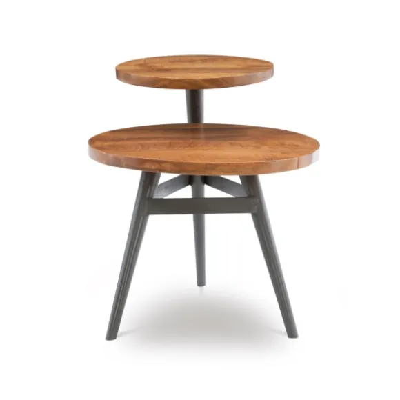 Kirkland's Home Accent & End Tables-Industrial Two-Tiered Gunmetal Accent Table