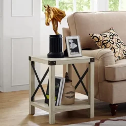 Kirkland's Home Accent & End Tables-Industrial X-Frame Accent Table