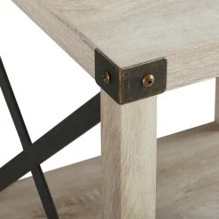 Kirkland's Home Accent & End Tables-Industrial X-Frame Accent Table