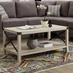 Kirkland's Home Coffee Tables-Industrial X-Frame Coffee Table