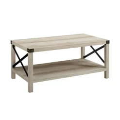Kirkland's Home Coffee Tables-Industrial X-Frame Coffee Table