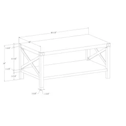 Kirkland's Home Coffee Tables-Industrial X-Frame Coffee Table