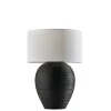 Kirkland's Home Table Lamps-Johanssen Black Ribbed Table Lamp