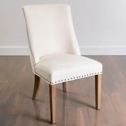 Kirkland's Home Dining Chairs-Julia Cream Upholstered Dining Chair