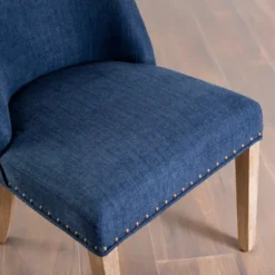 Kirkland's Home Dining Chairs-Julia Navy Upholstered Dining Chair