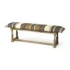 Kirkland's Home Benches & Ottomans-Jute Striped Natural Wood Bench