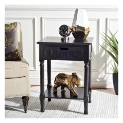 Kirkland's Home Accent & End Tables-Karson Carved Turned Legs Accent Table
