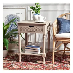 Kirkland's Home Accent & End Tables-Karson Carved Turned Legs Accent Table