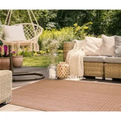 Kirkland's Home Outdoor Rugs-Kaya Rust Gradient Indoor/Outdoor Area Rug, 4X7