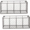 Kirkland's Home Wall Storage-Large Wall Hanging Chicken Wire Baskets, Set Of 2