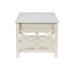 Kirkland's Home Coffee Tables-Lattice Raised Top Storage Coffee Table