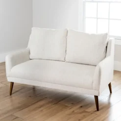 Kirkland's Home Sofas & Loveseats-Layla Vanilla Speckle Loveseat