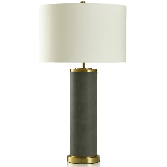 Kirkland's Home Table Lamps-Leather And Gold Table Lamp