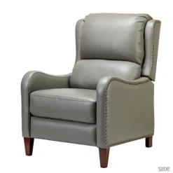 Kirkland's Home Accent Chairs-Leather Nailhead Traditional Recliner