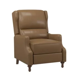 Kirkland's Home Accent Chairs-Leather Nailhead Trim Classic Recliner